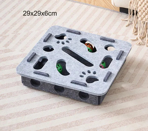 Puzzle interactif en feutre pour chat