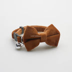 Collier en velours avec clochette et nœud papillon pour chat