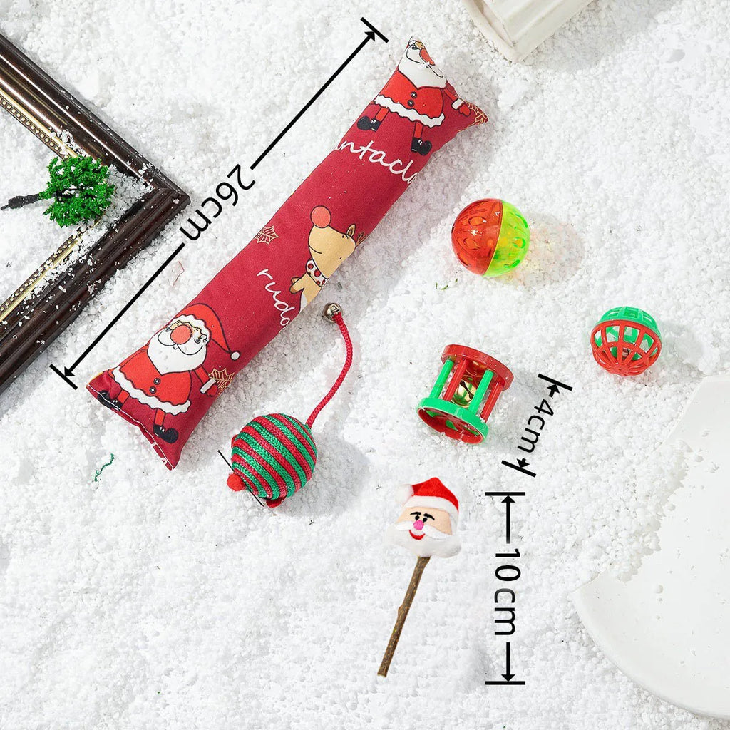 Chaussette de Noël Contenant Jouets pour Chat