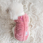 Gilet chaud en polaire avec anneau de laisse pour chat ou petit chien
