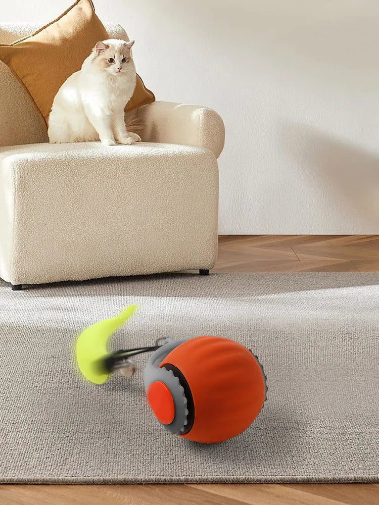 Balle interactive intelligente et rechargeable pour chat
