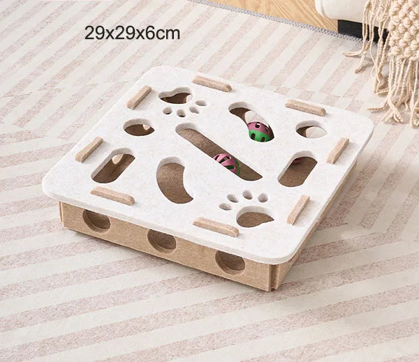 Puzzle interactif en feutre pour chat