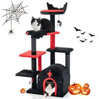 Arbre à chat gothique Halloween 134 cm - chat