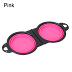 Bol Double Pliable 2 en 1 en Silicone pour chien et chat