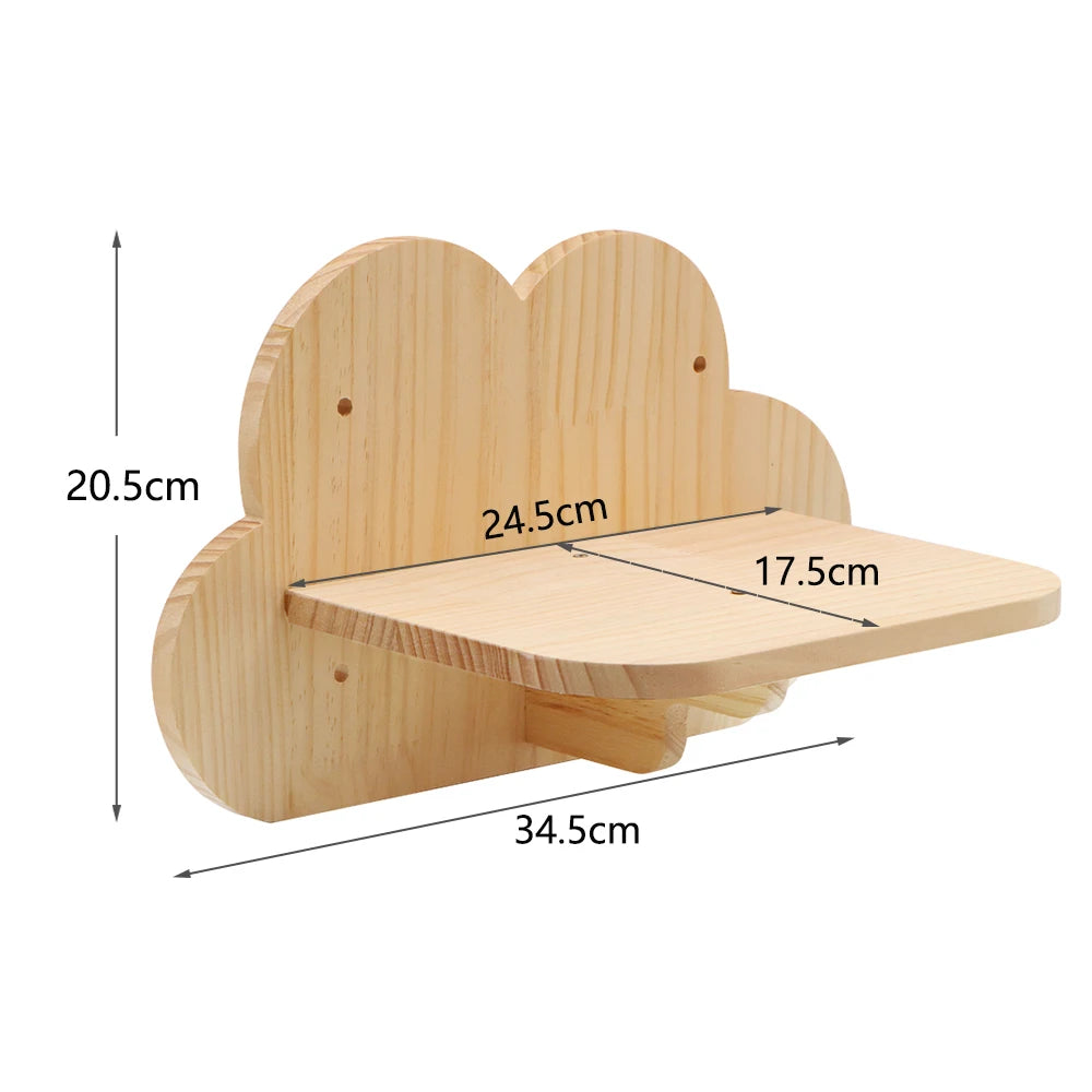 Arbre à Chat Mural en Bois