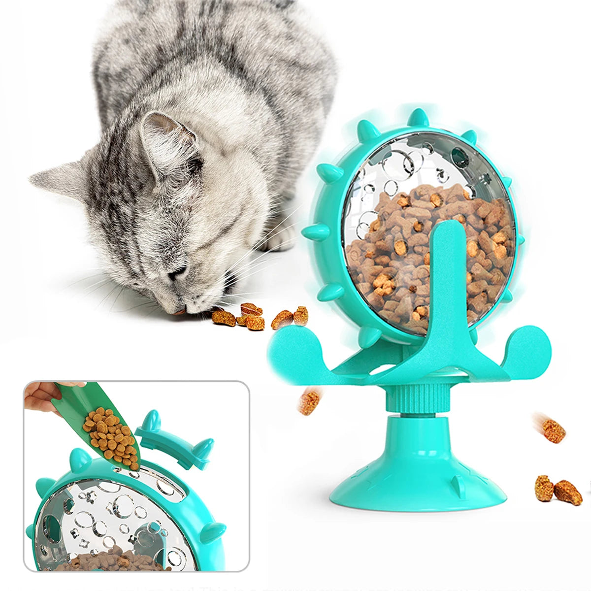 Jouet interactif moulin à vent pour chien & chat