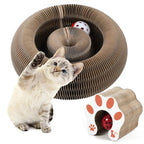 Griffoir rond pliable pour chat avec balle