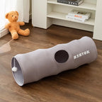 Tunnel interactif pliable pour chat avec balle suspendue