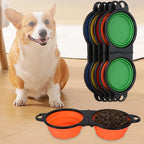 Bol Double Pliable 2 en 1 en Silicone pour chien et chat