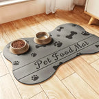 Tapis repas antidérapant forme os - chien ou chat