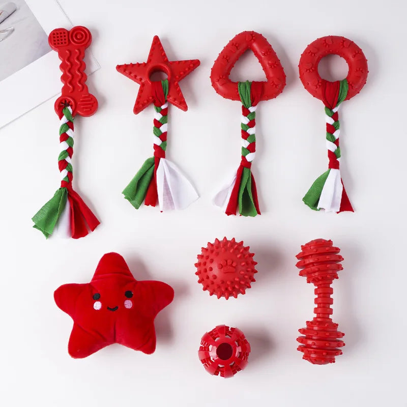Set de 8 jouets de Noël pour chien