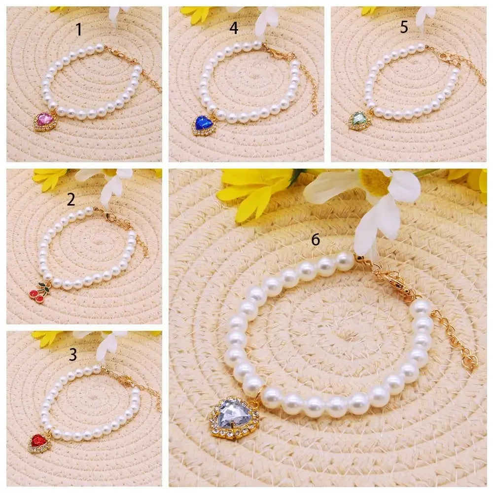 Collier de perles princesse pour chien et chat