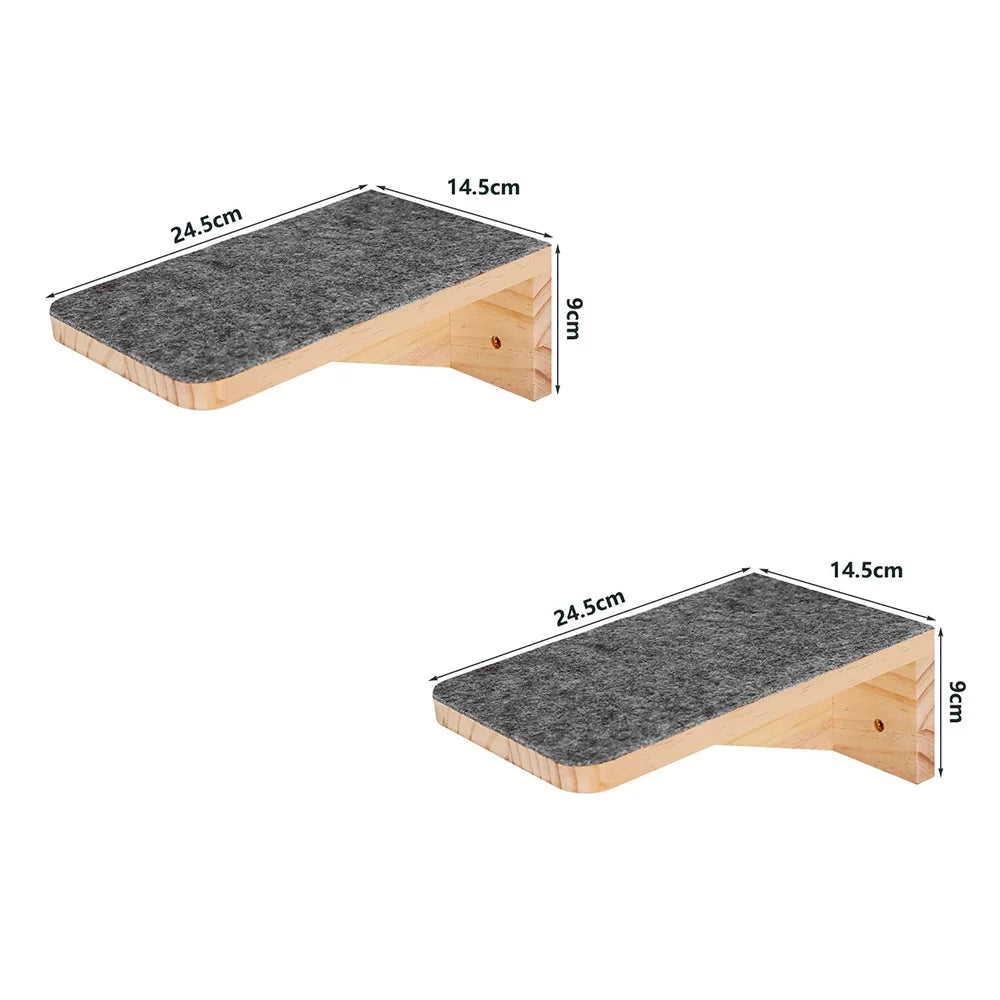 Arbre à Chat Mural en Bois