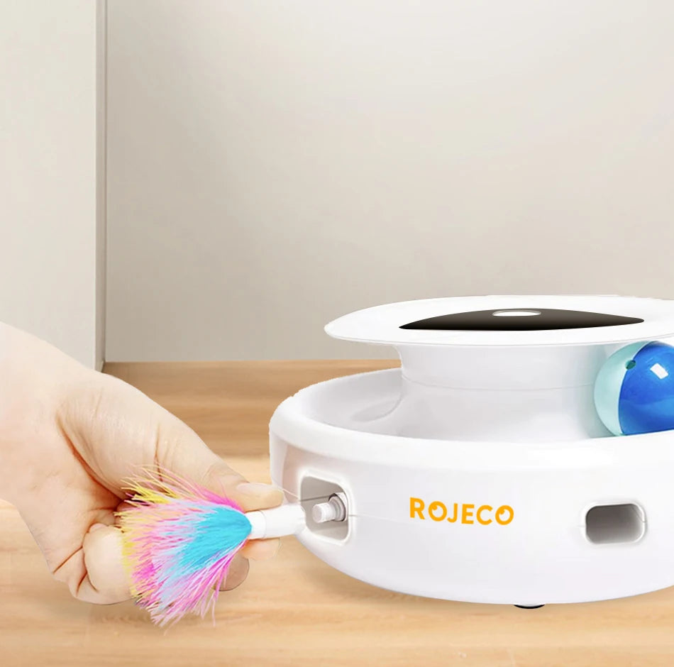 Jouet interactif automatique 2-en-1 pour chat