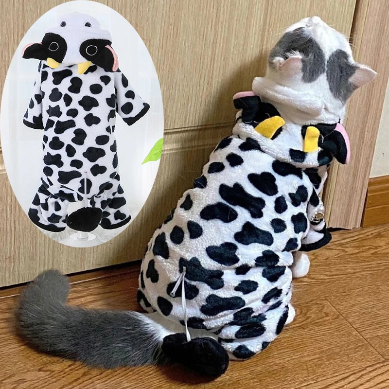 Costume rigolo en flanelle pour chien et chat