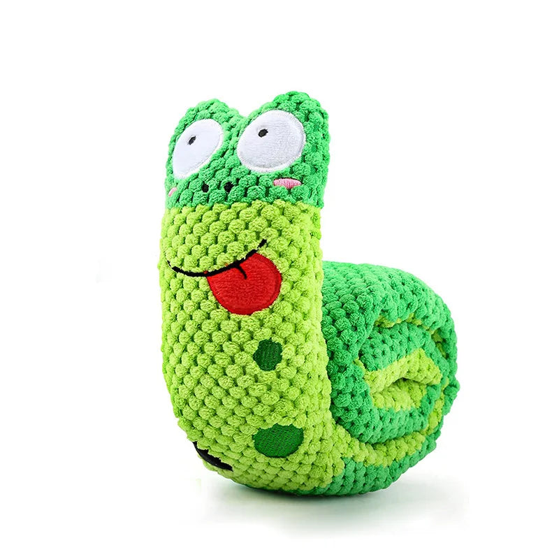 Peluche escargot interactive pour chien