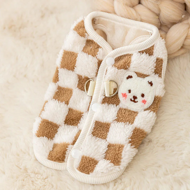 Gilet chaud d’hiver avec fermeture - chat et chien