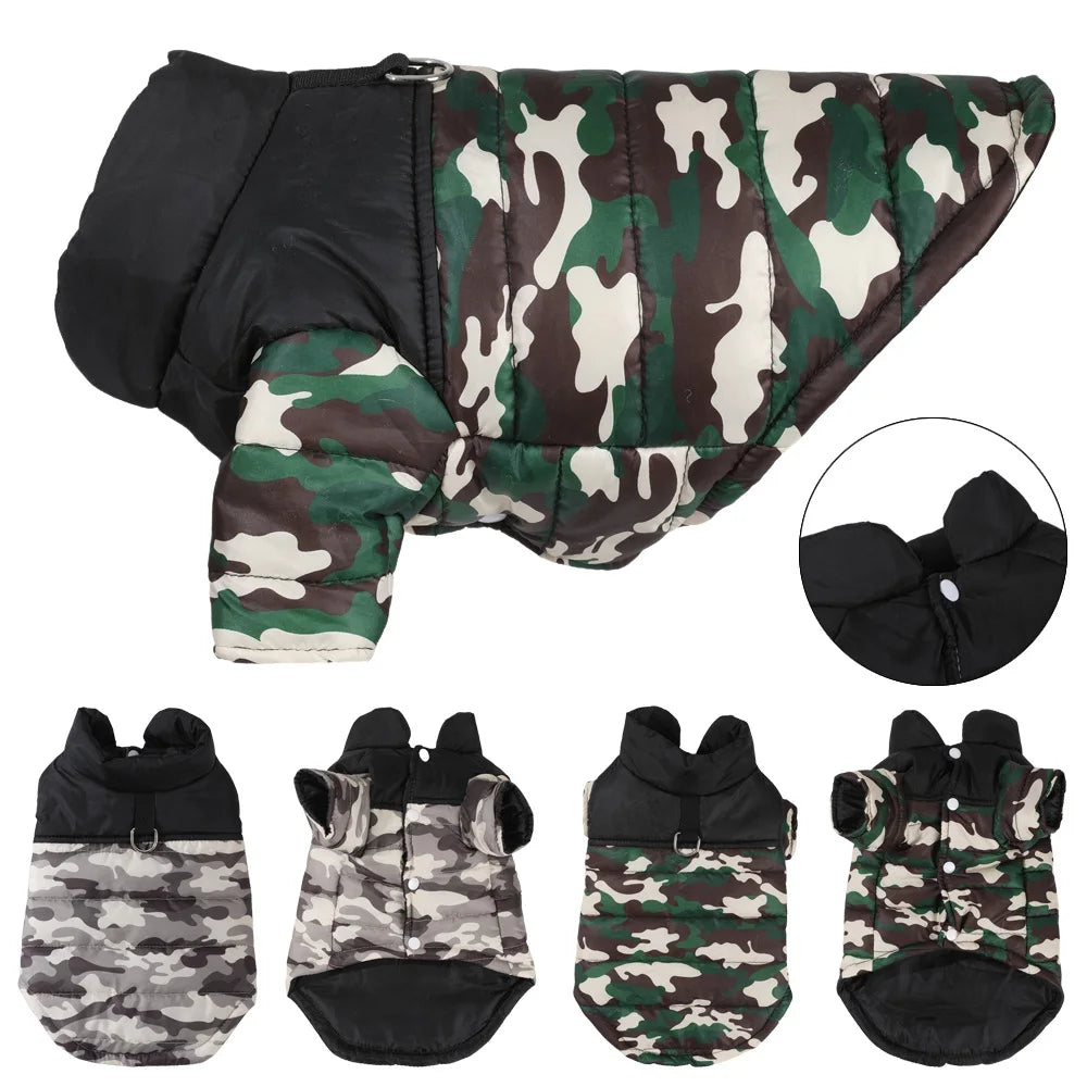 Veste d’Hiver Camouflage pour Chien et Chat