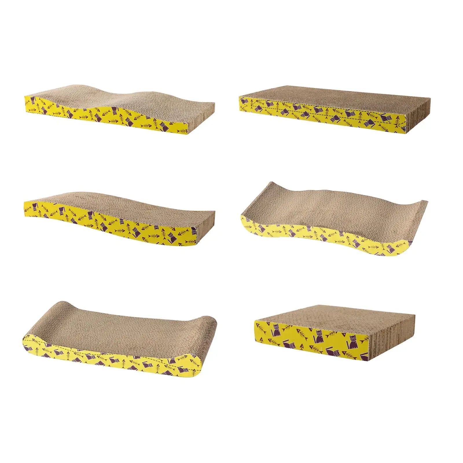 Planche griffoir en carton pour chat avec espace repos