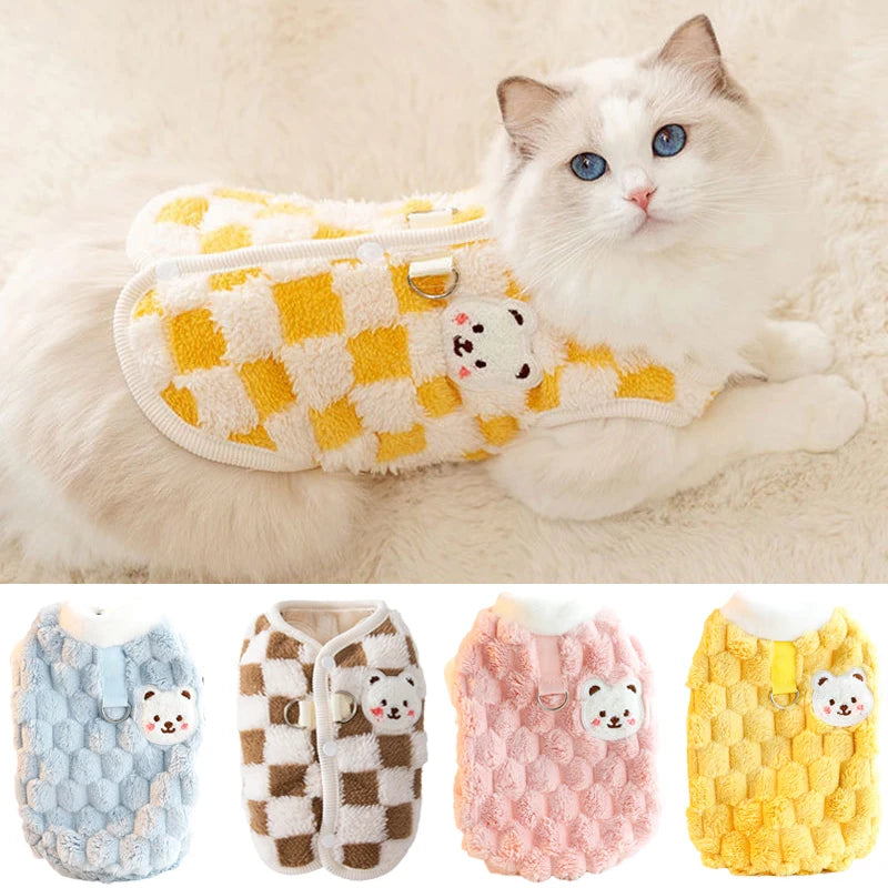 Gilet chaud d’hiver avec fermeture - chat et chien