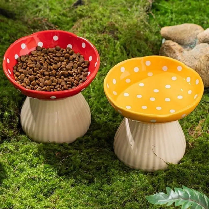 Bol champignon anti-glouton pour chat et chien