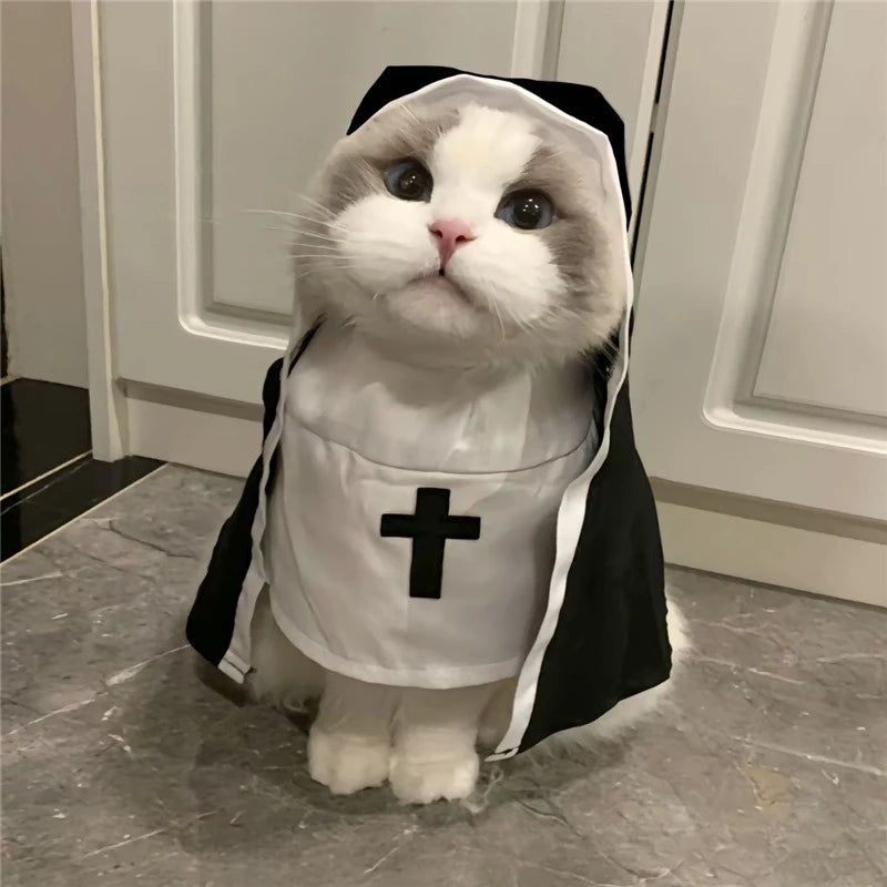 Costume de nonne Halloween - chien ou chat