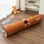 Tunnel interactif pliable pour chat avec balle suspendue
