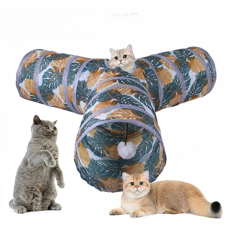 Tunnel feuillage - chat
