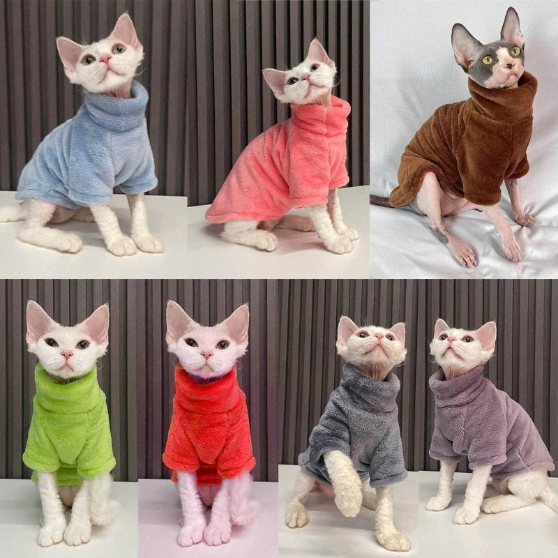 Pull col roulé doux et chaud - chien ou chat