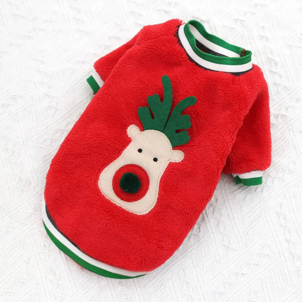Pull de Noël en peluche pour chien & chat