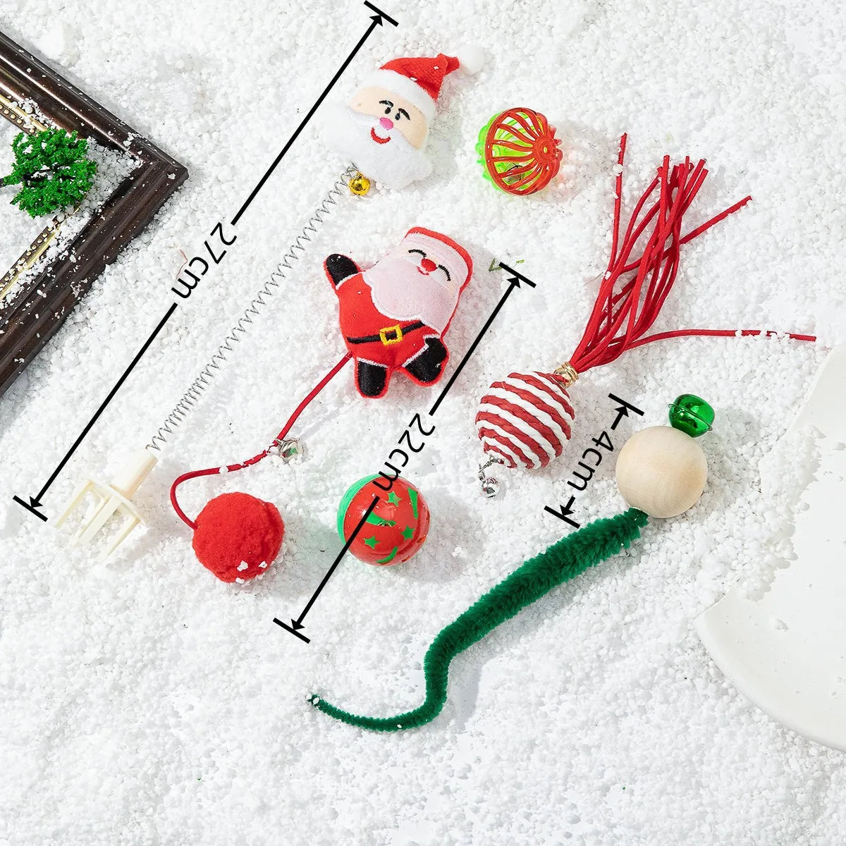 Chaussette de Noël Contenant Jouets pour Chat