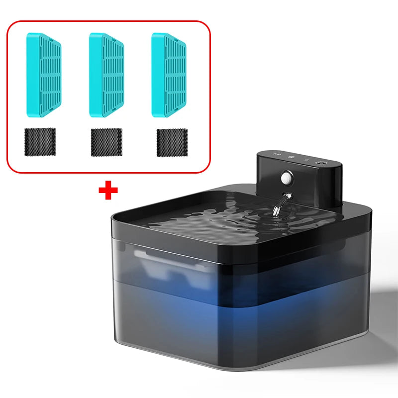 Fontaine à eau intelligente sans fil pour chat et chien