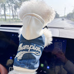 Veste à capuche style collège - chien et chat