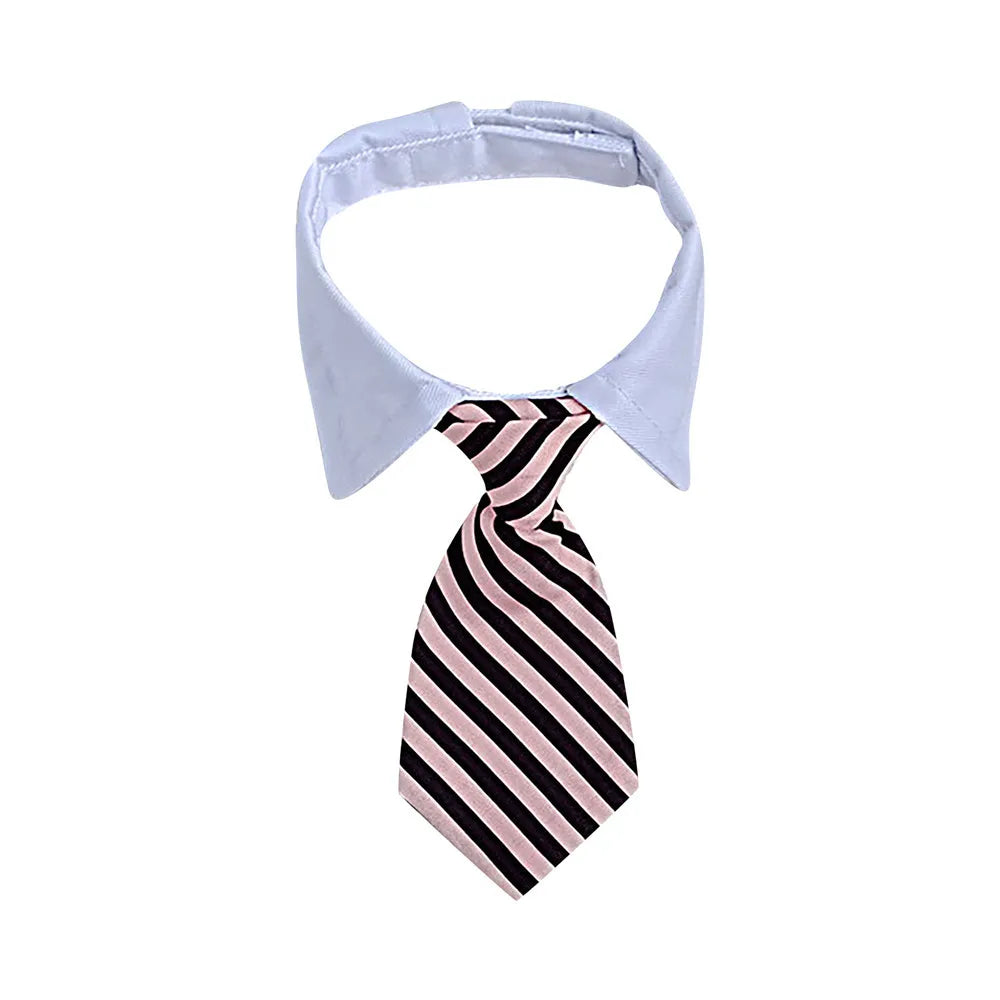 Collier cravate rayé pour chat et petit chien