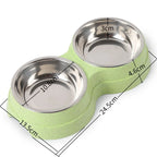 Double bol en acier inoxydable pour chien & chat