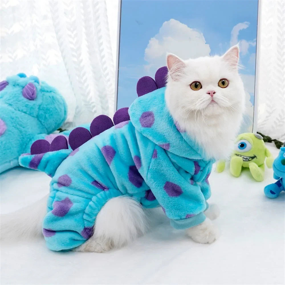 Sweat à capuche dinosaure - chien ou chat