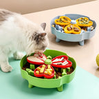 Gamelle puzzle anti-glouton antidérapante - chien et chat