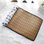 Tapis d’Été en Rotin avec Traversin