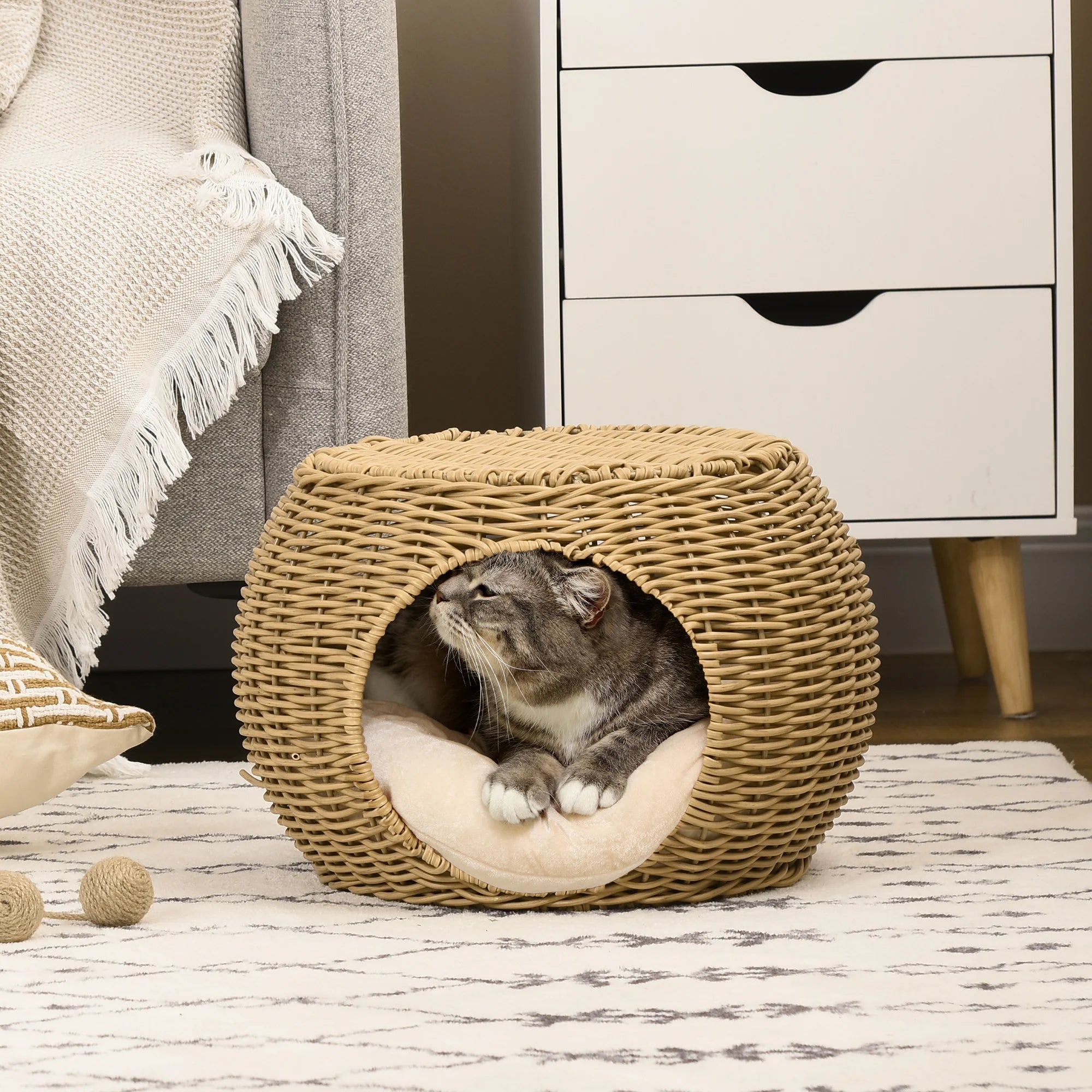 Panier cocon 2 niveaux - chat