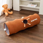 Tunnel interactif pliable pour chat avec balle suspendue