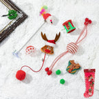 Chaussette de Noël Contenant Jouets pour Chat