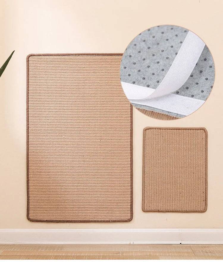Tapis griffoir en sisal pour chat et protection canapé
