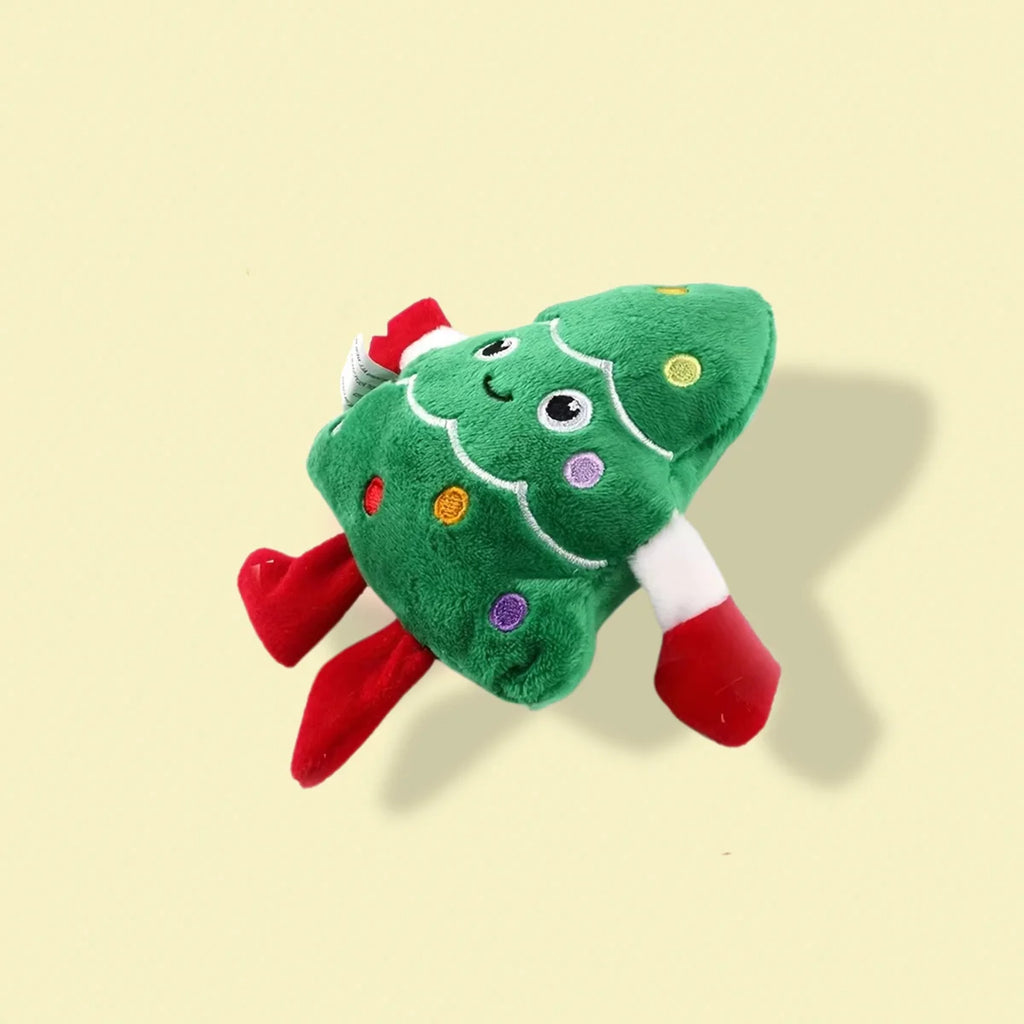 Jouet de Noël en peluche en forme de sapin pour chien & chat