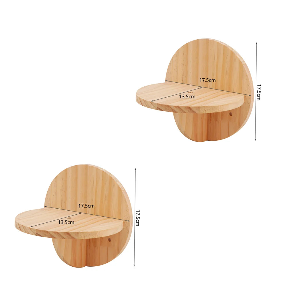 Arbre à Chat Mural en Bois