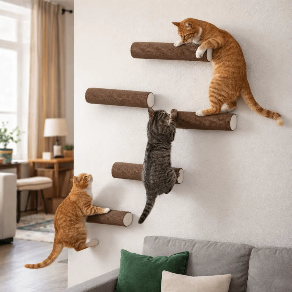 Griffoir mural auto-adhésif - chat