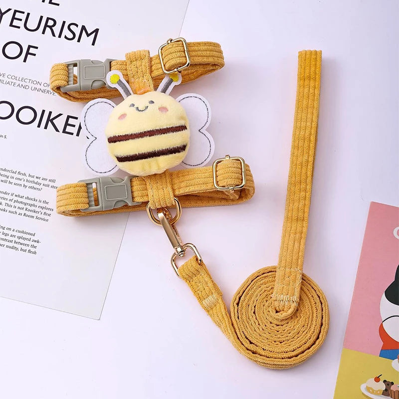 Harnais Abeille avec Laisse pour Chat