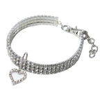 Collier strass cœur - chat ou petit chien