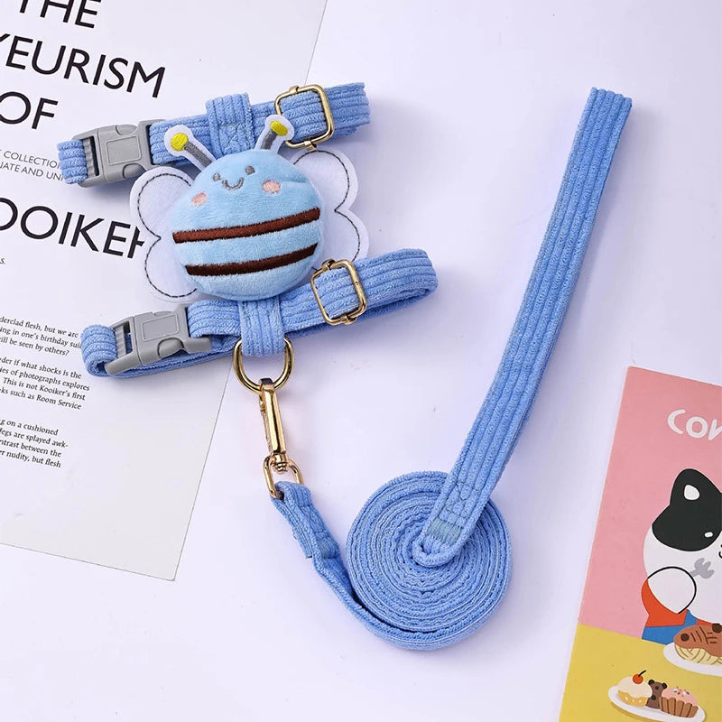 Harnais Abeille avec Laisse pour Chat