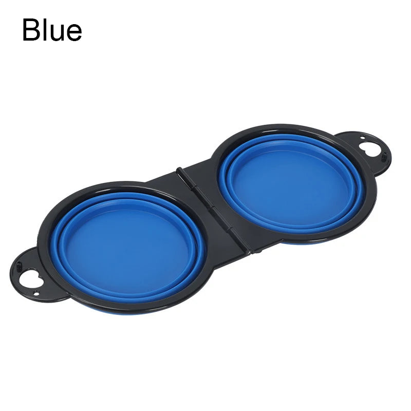 Bol Double Pliable 2 en 1 en Silicone pour chien et chat