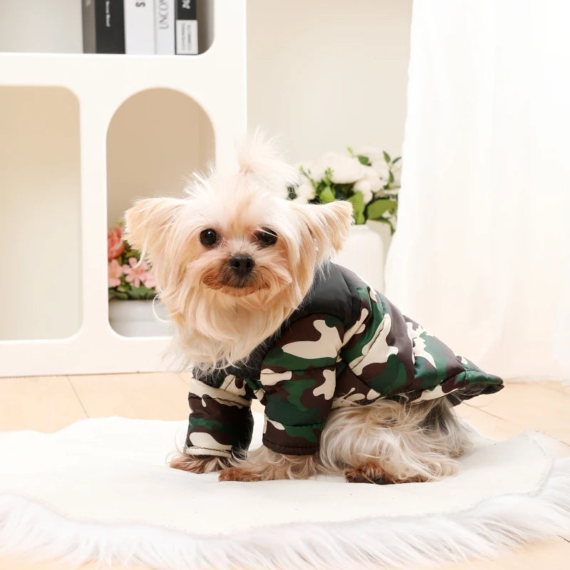 Veste d’Hiver Camouflage pour Chien et Chat